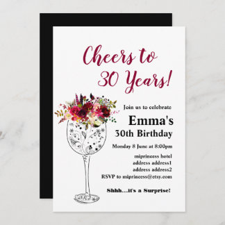 Wein Geburtstagseinladung, Fröhlich! Einladung