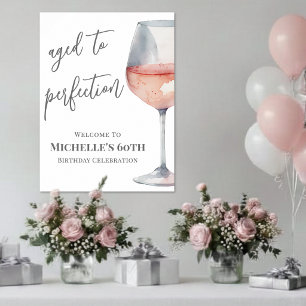 Wein Geburtstagsfeier Willkommensschild Poster