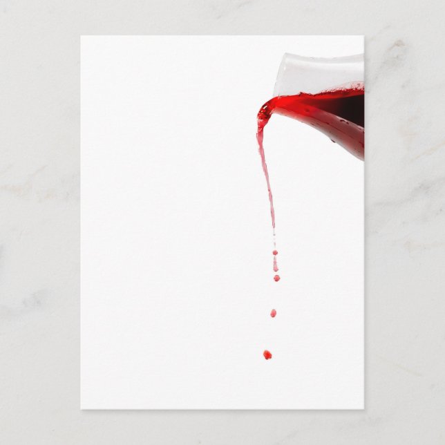 Wein gießen. postkarte (Vorderseite)