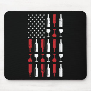 Wein Gl 4. Juli Vintage US-Flagge Patriotic Dri Mousepad