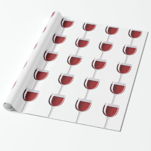Wein-Glas Geschenkpapier