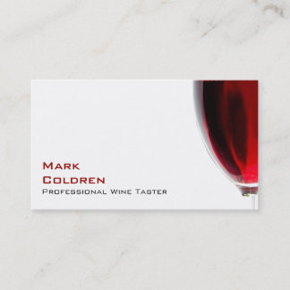 Wein-Glas mit Rotwein Visitenkarte