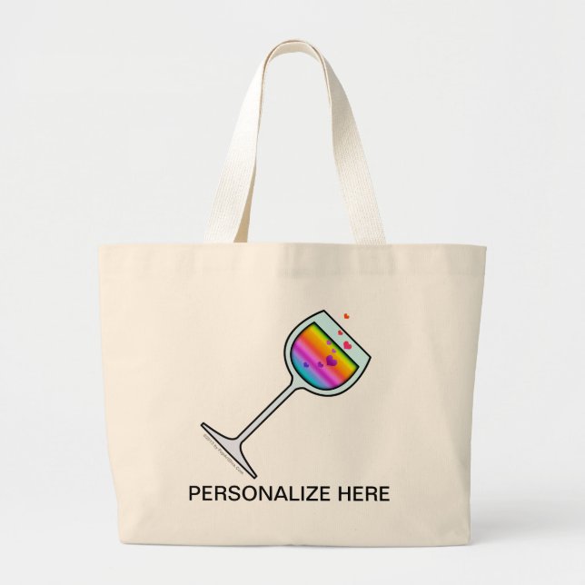 WEIN-GLAS-MODE-TASCHEN U. JUMBO STOFFBEUTEL (Vorne)