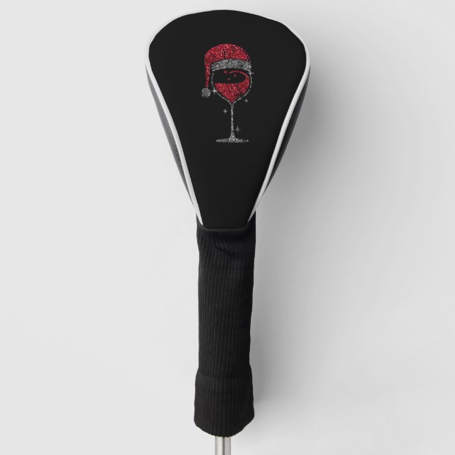 Wein Glas Weihnachten Wein Glas Wein Weihnachten Golf Headcover (Vorderseite)