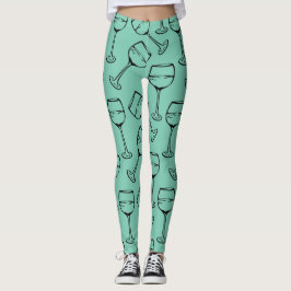 WEIN-GLASPATTER-Leggings Leggings