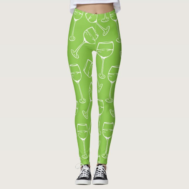 WEIN-GLASPATTER-Leggings Leggings (Vorderseite)