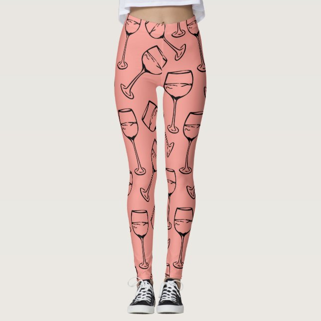 WEIN-GLASPATTER-Leggings Leggings (Vorderseite)