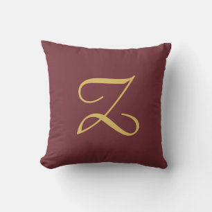 Wein Gold Monogram Beruflich Trendy Modern Kissen