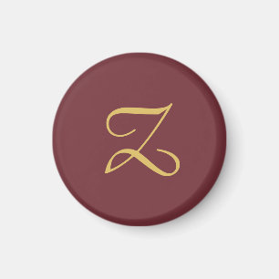 Wein Gold Monogram Beruflich Trendy Modern Magnet
