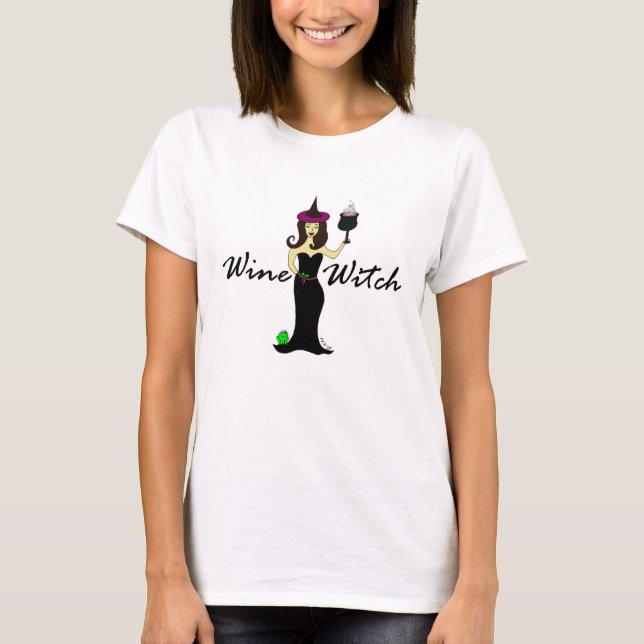 Wein-Hexe T-Shirt (Vorderseite)
