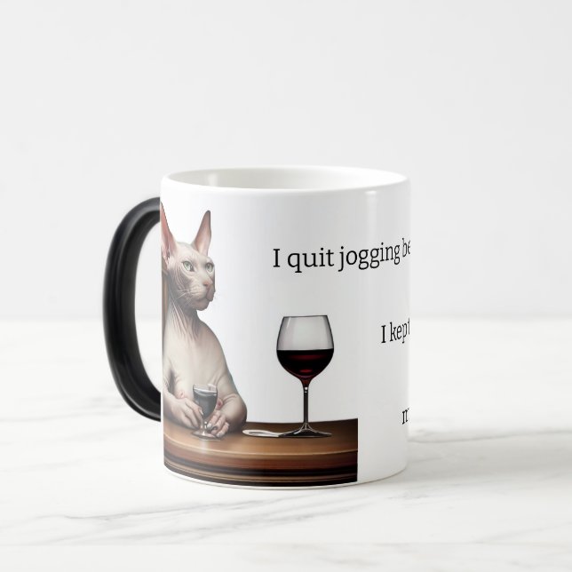 Wein Humor Kaffeetasse (Vorderseite Links)