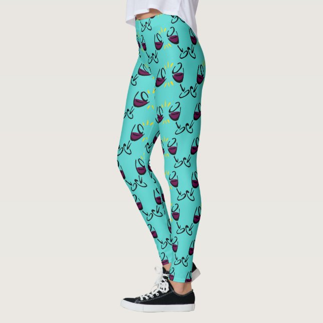 Wein in meinen Yoga-Hosen Leggings (Links)