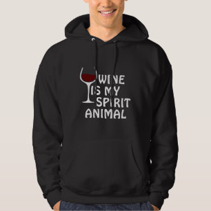 Wein ist mein Geist Tiermänner Frauen Hoodie