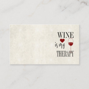 Wein ist meine TherapieVisitenkarte Visitenkarte