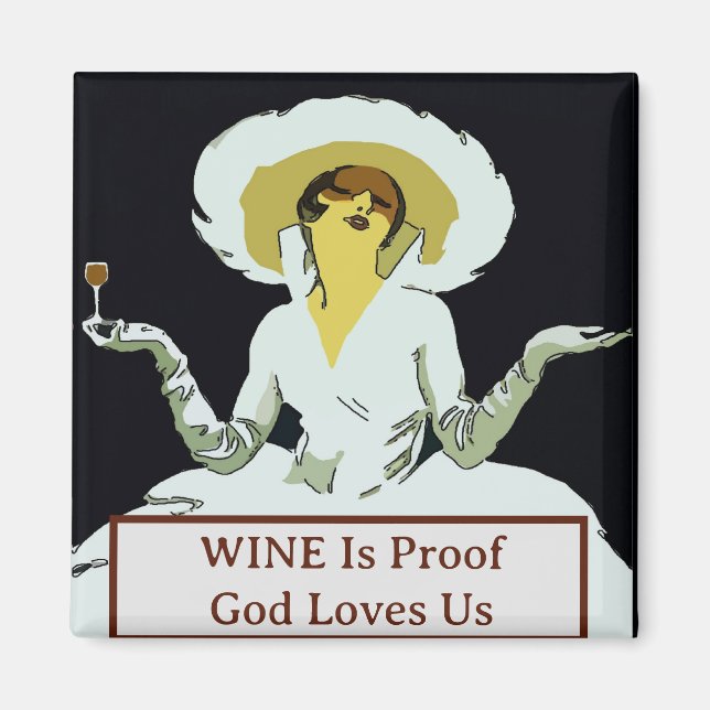 Wein ist nachweisbar, Text bearbeiten Magnet (Vorne)