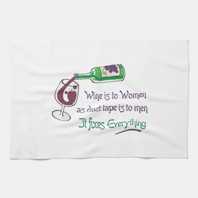 WEIN IST ZU DEN FRAUEN GESCHIRRTUCH (Horizontal)