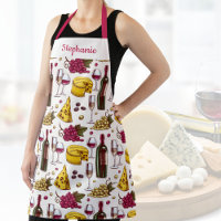Wein & Käse-Degustation Print, Schürze für den eig