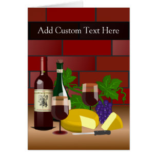 Wein-Käse-Tabellen-Szene