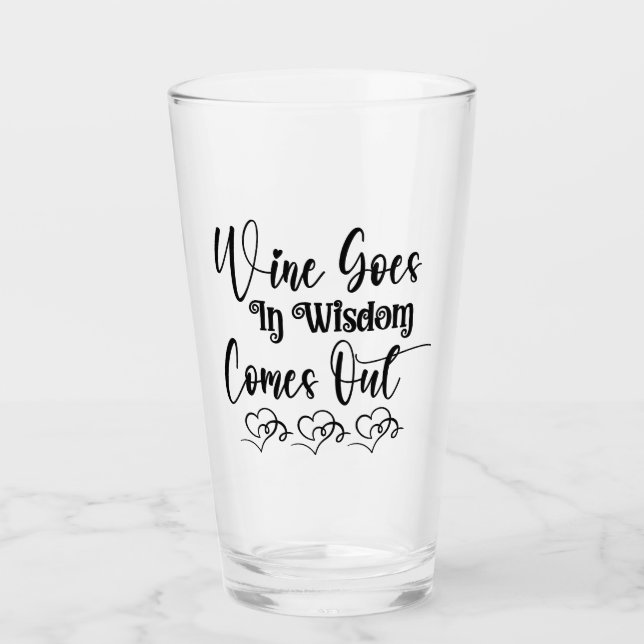 Wein kommt hinein glas (Vorderseite)