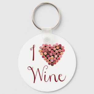 Wein Korken Herz Schlüsselanhänger