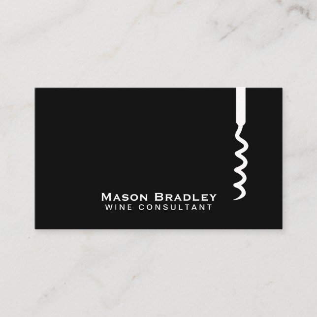 Wein | Korkenzieher II Visitenkarte (Vorderseite)