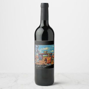 Wein-Kunst-Etikett Weinetikett