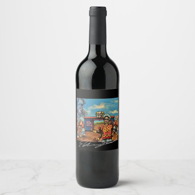 Wein-Kunst-Etikett Weinetikett (Vorderseite)