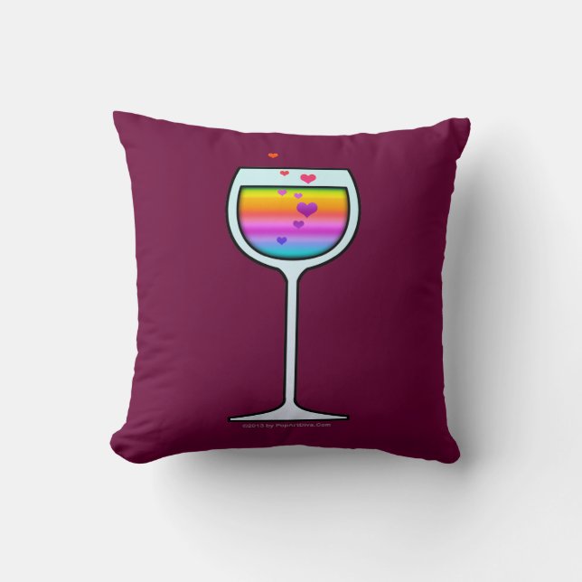 WEIN-KUNST Wurf oder lumbale KISSEN (Vorderseite)