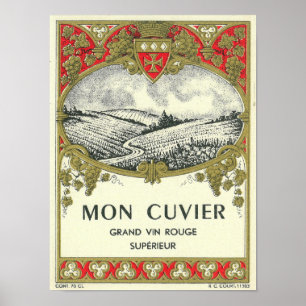 Wein LabelEurope Montages Cuvier Poster