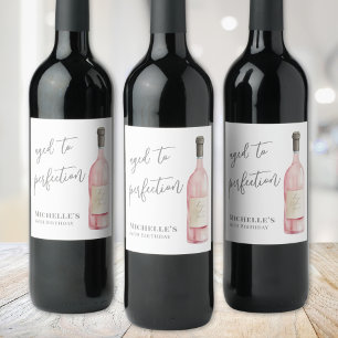 Wein leicht alt bis perfekt Geburtstag Weinetikett