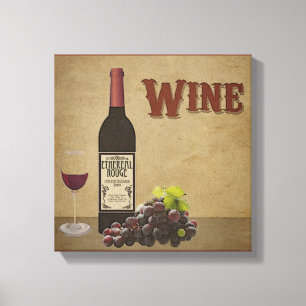 Wein-Leinwand Leinwanddruck