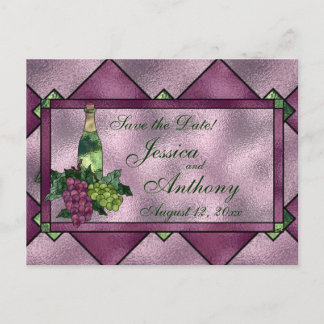 Wein-Liebe Save the Date Ankündigungspostkarte