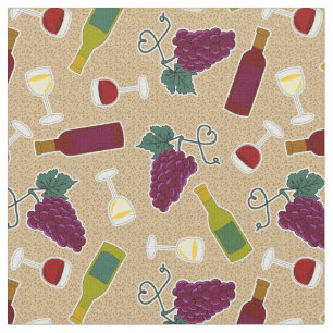 Wein-Liebhaber-Muster Stoff