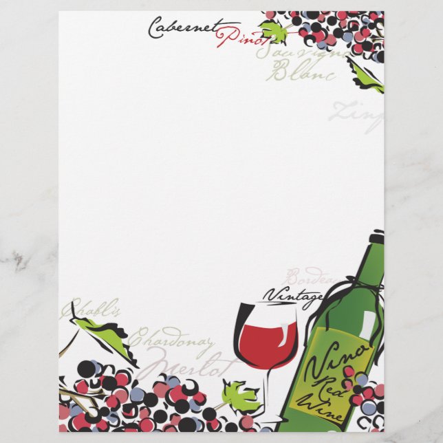 Wein Lover Letterhead (Vorderseite)