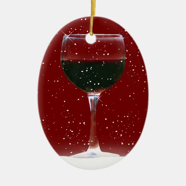 Wein Lover's Holiday Ornament (Vorne)