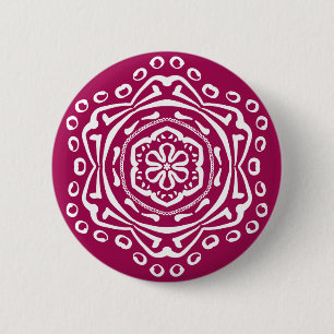 Wein Mandala Button