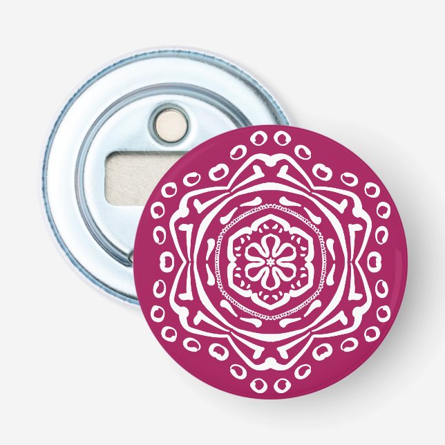 Wein Mandala Flaschenöffner (Vorderseite)