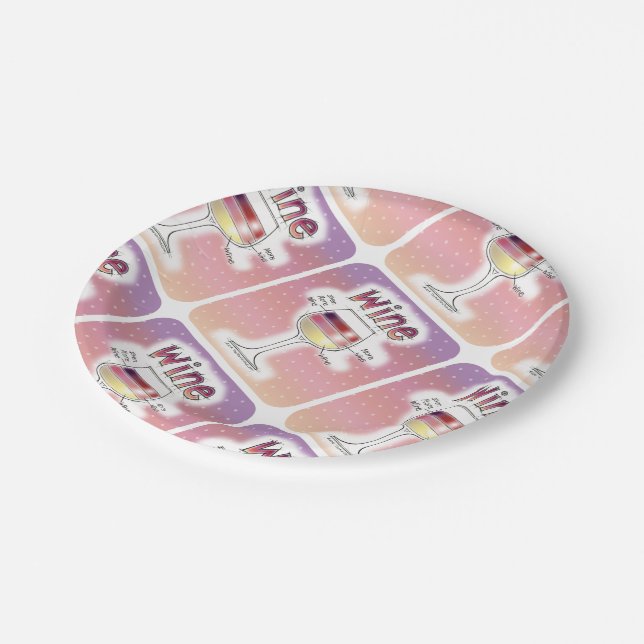 WEIN, MEHR WEIN, NOCH MEHR WEIN PAPPTELLER (Schrägansicht)