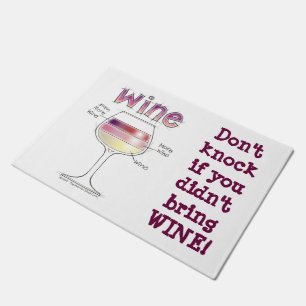 WEIN, MEHR WEIN, SOGAR NOCH MEHR WEIN FUßMATTE