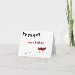 Wein mit Splash Birthday Card Karte