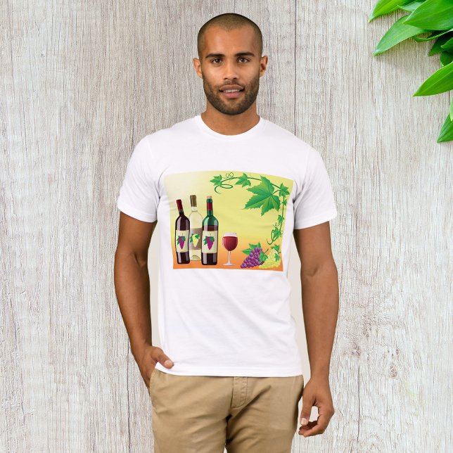 Wein mit Trauben T - Shirt (Von Creator hochgeladen)