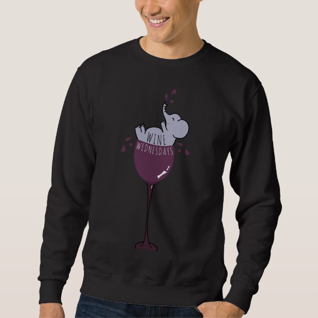 Wein mittwochs Elephant Sweatshirt (Vorderseite)