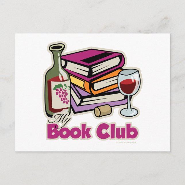 Wein: My Book Club Postkarte (Vorderseite)