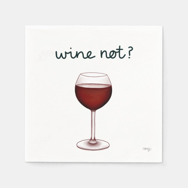 Wein Nicht Cocktail Serviette (Vorderseite)