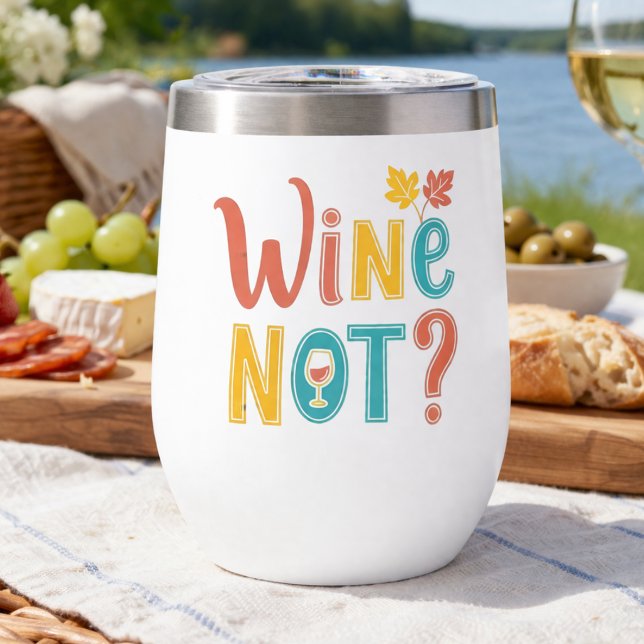 Wein Nicht Lustig Retro Herbst-Typografie (Von Creator hochgeladen)