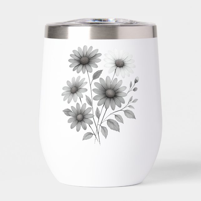 Wein oder Wassertumbler - Daisy Design - Corrine & (Vorderseite)