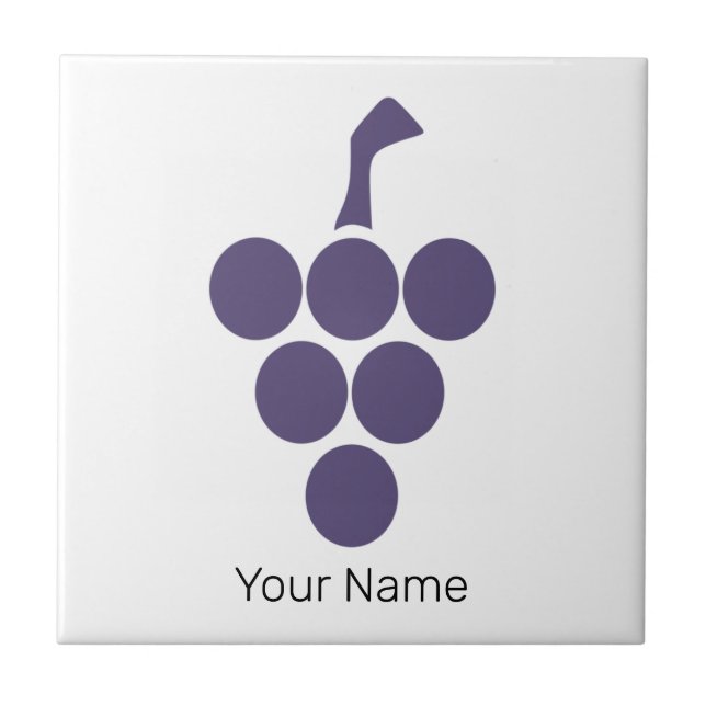 Wein oder Wein für Trauben und Weintrauben Fliese (Vorderseite)