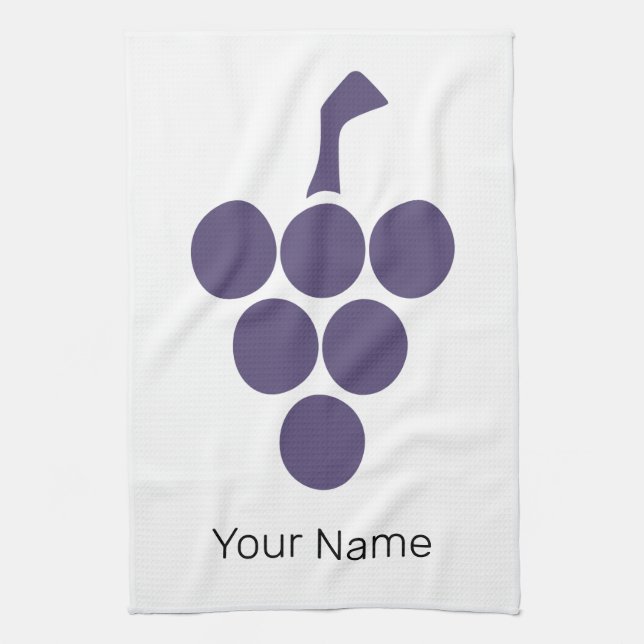 Wein oder Wein für Trauben und Weintrauben Geschirrtuch (Vertikal)