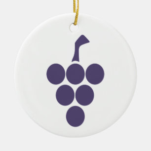 Wein oder Wein für Trauben und Weintrauben Keramik Ornament