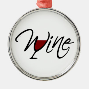 WEIN ORNAMENT AUS METALL